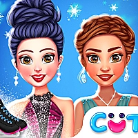 Princess Winter Ice Skating Outfits Game Cover