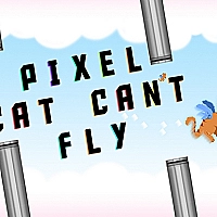 Pixel Cat Cant Fly Game Cover