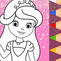 Princess Coloring Glitter - Art Game Cover
