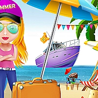 Girl Summer Vacation Beach Dress up Game Cover