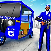 Police Auto Rickshaw Drive Game Cover