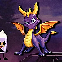 Flappy Spyro Grimace Game Cover