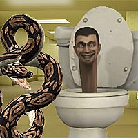 Python Snake Kill Skibidi Toilet Backrooms Game Cover