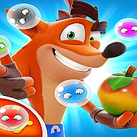 Crash Bandicoot And Frog Super Shooter Bubbles Game Cover