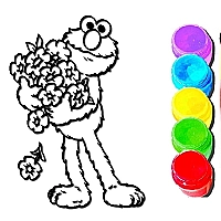 Elmo Coloring Book Game Cover