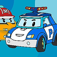 Robocar Poli Coloring Book Game Cover
