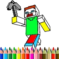 BTS Minecraft Coloring Game Cover