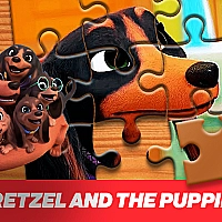Pretzel and the puppies Jigsaw Puzzle Game Cover