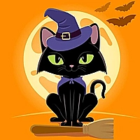Grumpy Halloween Cats Jigsaw Game Cover