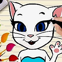 Talking Angela Coloring Book Game Cover