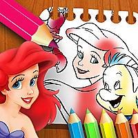 The Little Mermaid Coloring Book Game Cover