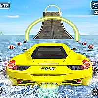 Water Surfing Car Stunts Car Drivings Game Cover
