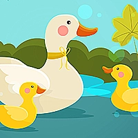 Mother Duck and Ducklings Jigsaw Game Cover