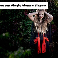 Halloween Magic Women Jigsaw Game Cover