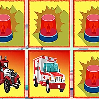 Emergency Trucks Memory Game Cover