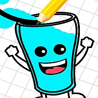 Happy Glass : Fill the Glass by Draw Lines Game Cover