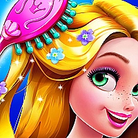 Long Hair Princess Hair Salon Game Cover