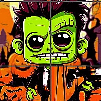 Franky &amp; Vampire Halloween Puzzle Game Cover