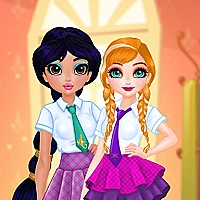 Princesses BFF Rush to School Game Cover