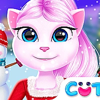 Angela Christmas Dress up Game Cover