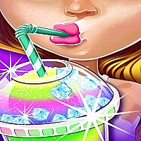 Ice Slushy Maker Rainbow Desserts Game Cover