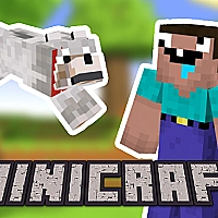 Minicraft: Steve And Wolf Adventure Game Cover