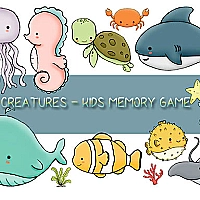 Kids Memory Sea Creatures Game Cover