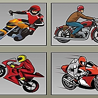 Racing Motorcycles Memory Game Cover