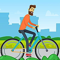 Family Bike Ride In Park Match 3 Game Cover