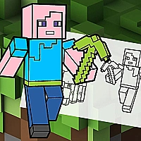 Minecraft Fun Coloring Book Game Cover