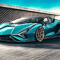 Lamborghini Sian Roadster Puzzle Game Cover