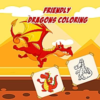 Friendly Dragons Coloring Game Cover
