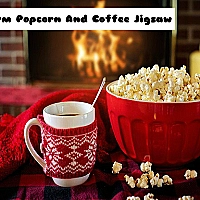 Warm Popcorn And Coffee Jigsaw Game Cover
