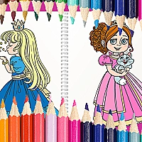 Princess Coloring Book Game Cover