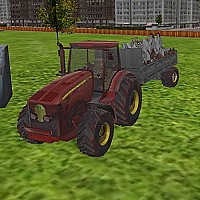 3D city tractor garbage sim Game Cover