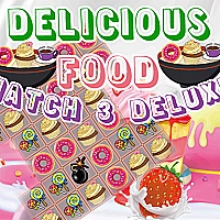 Delicious Food Match 3 Deluxes Game Cover