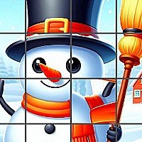 Happy Snowman Puzzle Game Cover