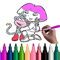 Dora Coloring Fun Time Game Cover