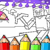 Minecraft Coloring Book Game Cover