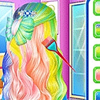 Princess Fashion Rainbow Hairstyle Design Game Cover