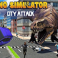 Dino Simulator City Attack Game Cover