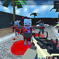 Pixel blocky Combat The SandStorm Game Cover