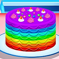 Cooking Rainbow Cake Game Cover