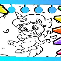Magical Unicorn Coloring Pages Game Cover