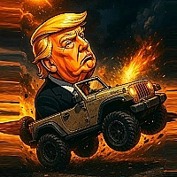 Trump Wheelie Challenge Game Cover