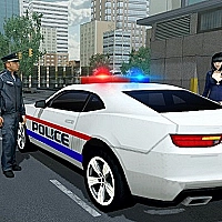 American Fast Police Car Driving 3D Game Cover