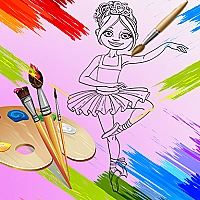 Little Ballerinas Coloring Game Cover