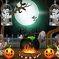 Halloween Twin Ghosts Rescue Game Cover