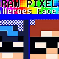 Draw Pixels Heroes Face Game Cover