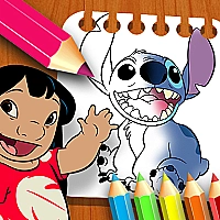 Lilo and Stitch Coloring Book Game Cover